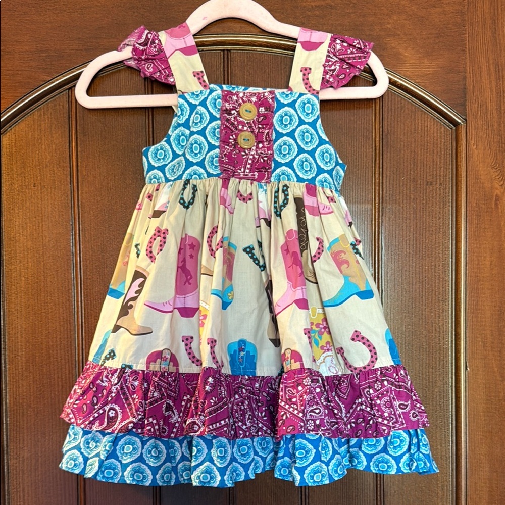 Eleanor rose boutique dress size 18 months rodeo/cowgirl nwot